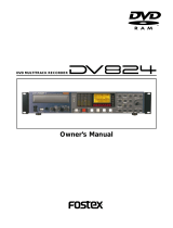 Fostex DV824 Owner's manual