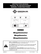 Greenlee 5990 Megohmmeter, 5 kV User manual