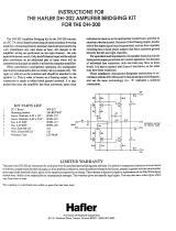 Hafler DH-202/PC-7 Amplifier Bridging Kit User manual
