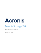 ACRONIS Storage 2.0 Installation guide