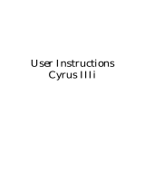 Cyrus 3i Owner's manual