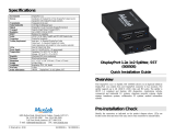 MuxLab DisplayPort 1.2a 1x2 Splitter, SST Operating instructions