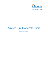 ACRONIS Disk Director 11 Home Quick start guide