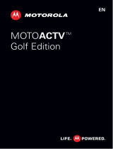 Motorola MotoActv Golf Edition Quick start guide