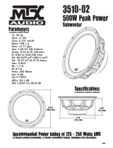 MTX Audio 3510-02 Owner's manual