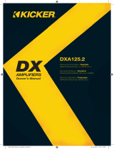 Kicker 2016 DXA Stereo Amplifier Owner's manual