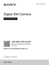 Sony Cyber Shot DSC-HX350 Operating instructions