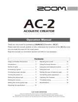 Zoom AC-2 Acoustic Guitar FX User manual