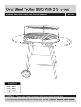 Other Oval Steel Trolley Charcoal BBQ User manual