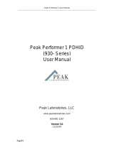 PEAK Performer 1 PDHID (930-Series) User manual