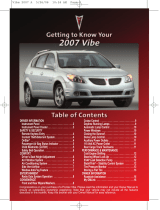 Pontiac Vibe 2007 User guide