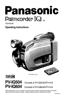 Panasonic PV-IQ504 Owner's manual