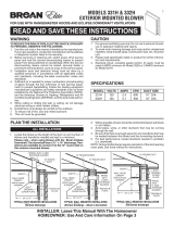 Broan 331H User manual