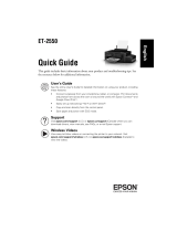 Epson ET-2550 Quick start guide