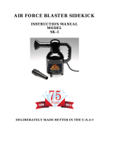 MetroVac Air Force® Blaster® Sidekick® Car and Motorcycle Dryer with a 12 Ft. Cord Operating instructions