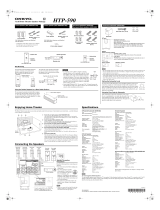 ONKYO HT-S5400 (HTP-590) Owner's manual