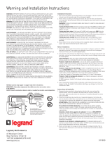 Legrand TM870SW Installation guide