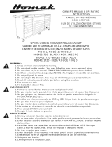 Homak 72 Inch H2Pro Series 21 Drawer Rolling Cabinet - Black BK04021720 User manual