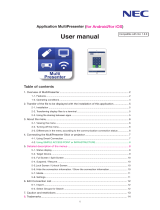 NEC DS1-MP10RX1 User manual