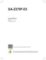 Gigabyte GA-Z270P-D3 User manual