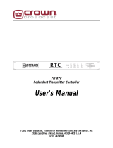Crown FM RTC Owner's manual