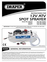 Draper 12V DC ATV Spot Sprayer, 37L Operating instructions