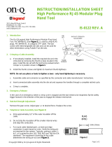 Legrand High Performance RJ45 Modular Plug Hand Tool - 364406-01 Operating instructions