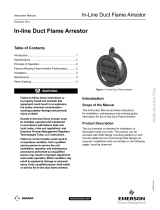 Enardo In-line Duct Flame Arrestor Owner's manual