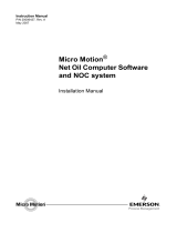 Micro Motion NET OIL COMPUTER SOFTWARE AND NOC SYSTEM Installation guide
