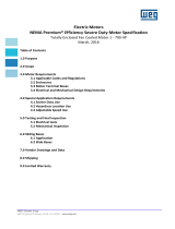 WEG Electric Motors NEMA Premium® Efficiency Severe Duty Motor User manual