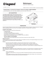 Legrand LMSM-3E/6E Operation Manual Installation guide
