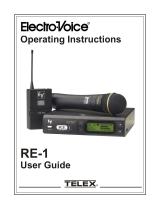 Electro-Voice RE-1 Operating Instructions Manual