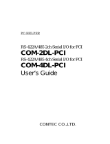 Contec COM-4DL-PCI Owner's manual