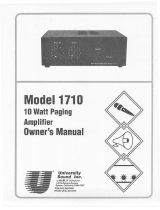 Electro-Voice 1710 Owner's manual