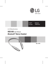 LG HBS-900 Owner's manual