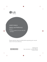 LG 60UH850V Owner's manual
