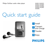 Philips SA3 SA3014 Quick start guide