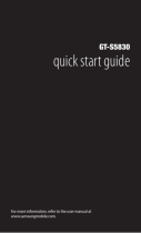 Samsung GT Galaxy Ace orange Quick start guide