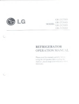 LG GR-252SBD Owner's manual