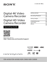 Sony HDR-CX900 User manual