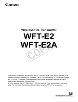 Canon Wireless File Transmitter WFT-E2 User manual