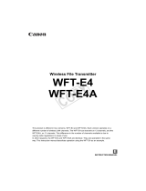 Canon Wireless File Transmitter WFT-E4 User manual