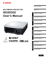 Canon REALiS LCOS WUX6500 Pro AV Owner's manual