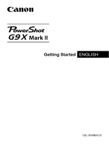 Canon PowerShot G9 X Mark II Quick start guide