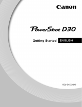 Canon PowerShot D30 Quick start guide