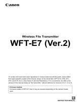 Canon Wireless File Transmitter WFT-E7 B User manual