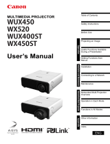 Canon REALiS LCOS WX520 D Pro AV User manual