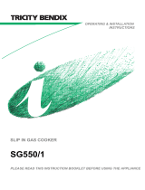 Tricity Bendix SG550/1WN User manual