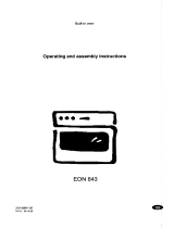 Electrolux EON843W User manual