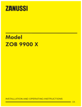 Zanussi ZOB 9900 X User manual